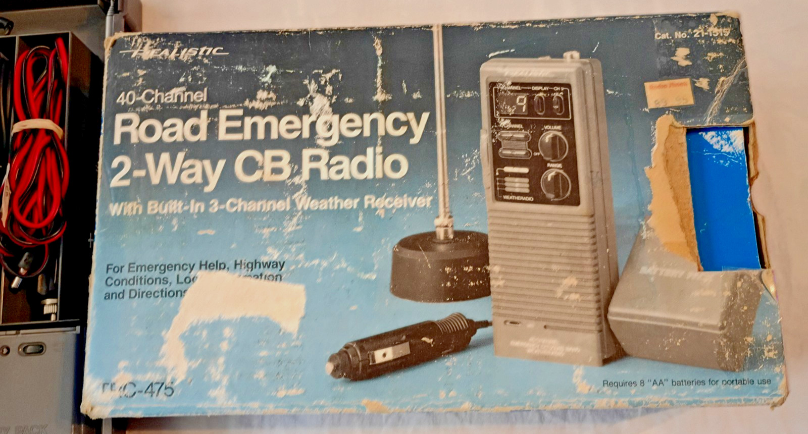 Vintage Handheld CB Radio Realistic TRC-475 40 Channel With Weather Band