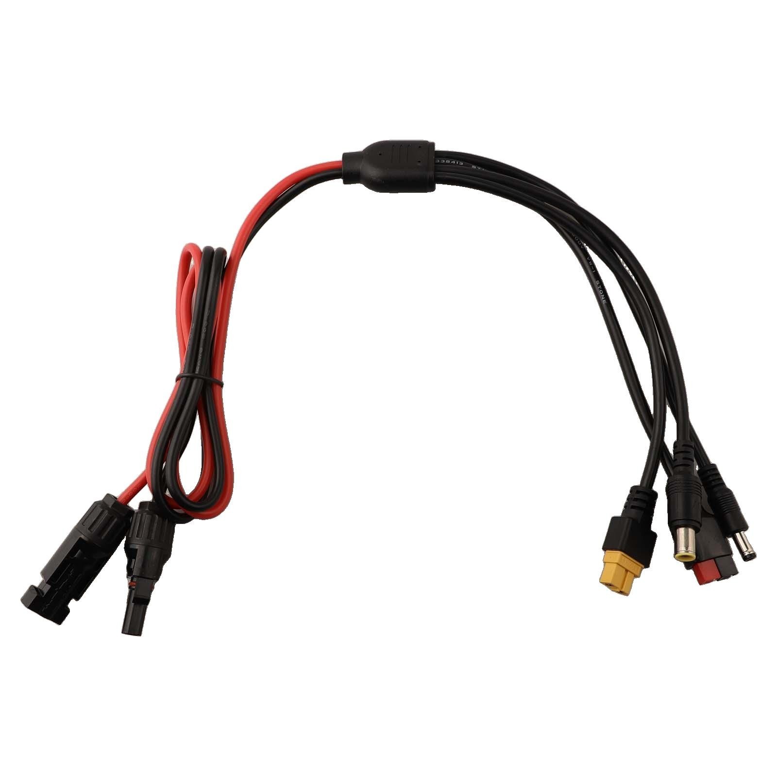 Solar Charging Cable Adapters 4 in 1 for XT60 DC5521 DC7909 Power Stations