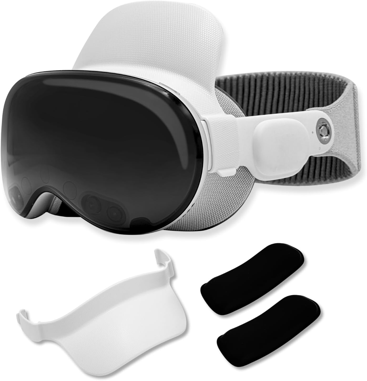 Macally Apple Vision Pro Head Strap - Comfortable for Long Use - Fits in Carry C