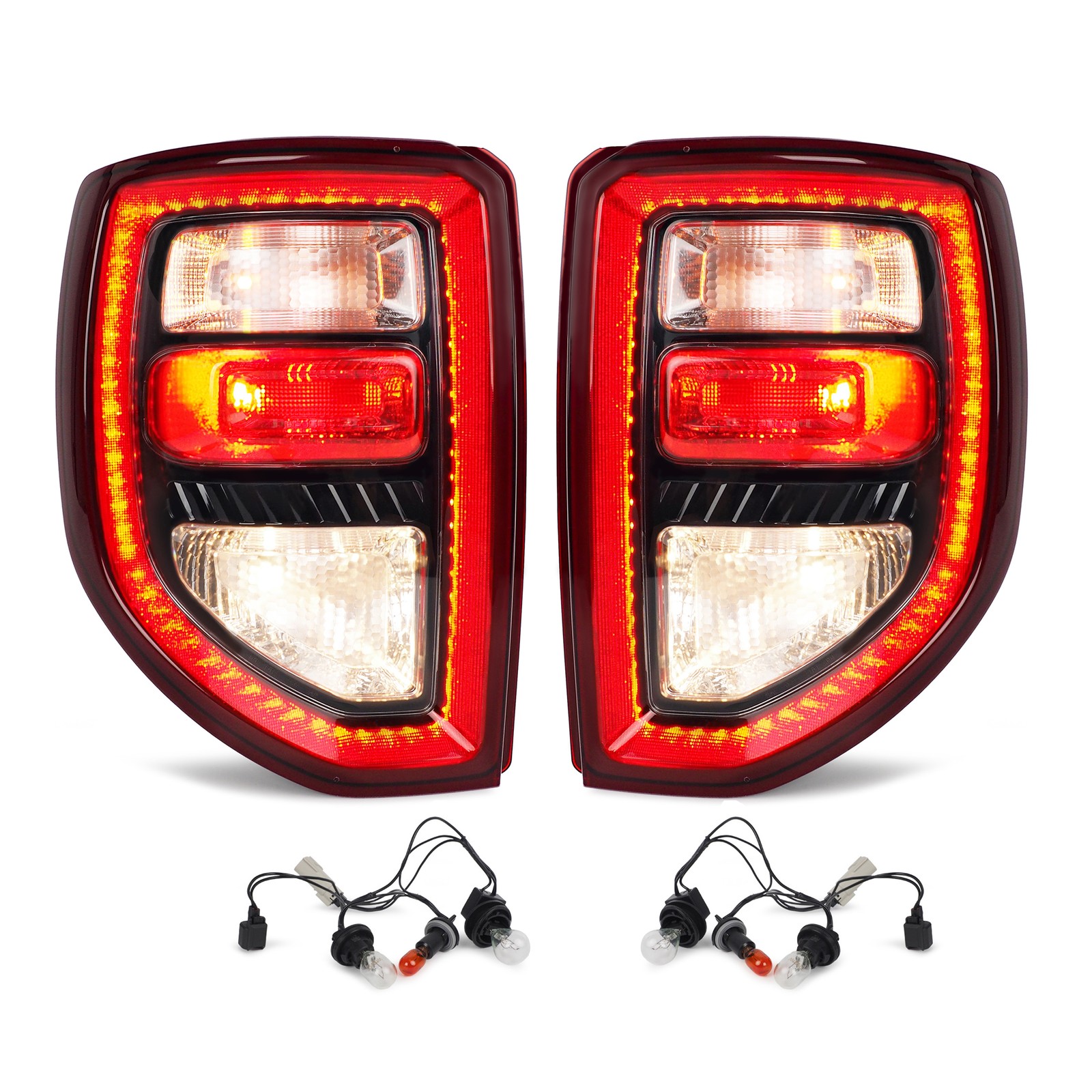LED Tail Light For 2021-2026 Ford Bronco Sport Brake Lamp Left+Right Side w/Bulb