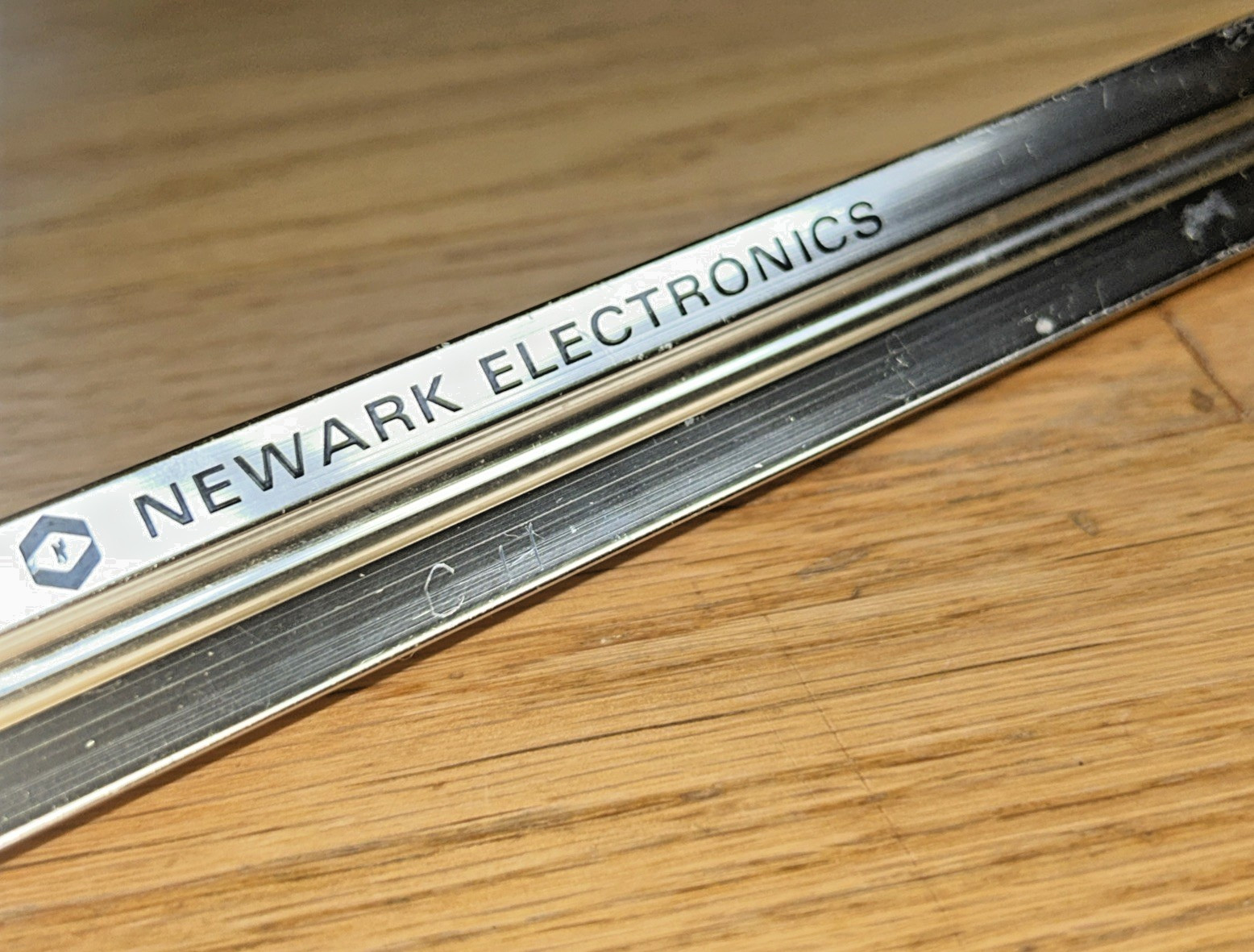 Vintage NEWARK ELECTRONICS / RCA Solid State BRASS Architectural Triangle Ruler