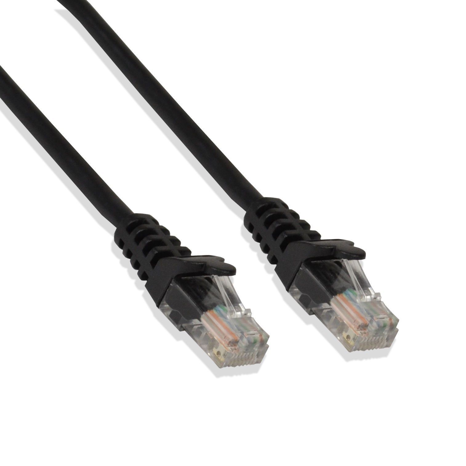 10FT Cat6 UTP Ethernet Network Patch Cable RJ45 Lan Wire Black (25 Pack)