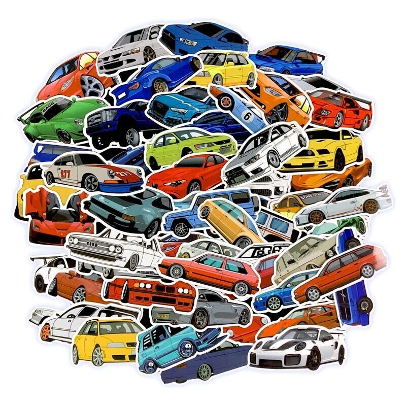 100 Pack JDM Racing Stickers Car Motorcycle Motocross Helmet Laptop Decals Lot