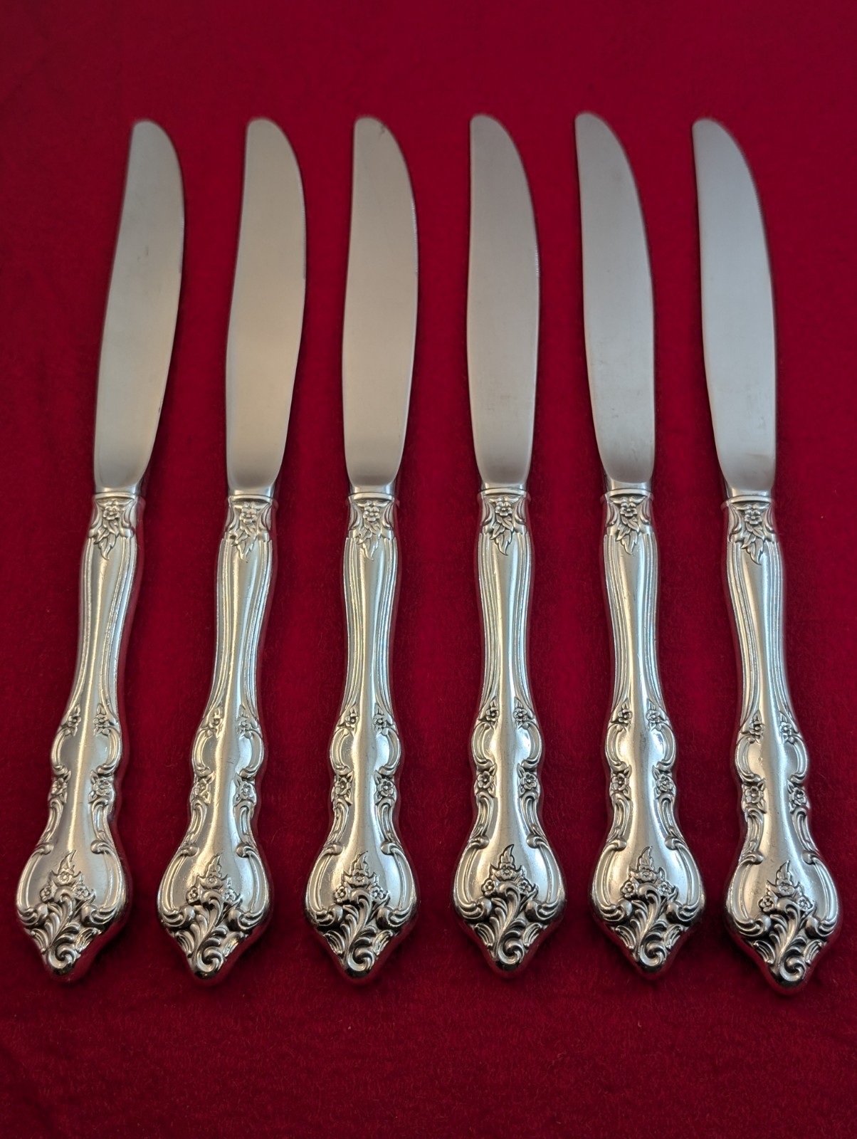Set Of 6 International Deep Silver SilverPlate ORLEANS Dinner Knives