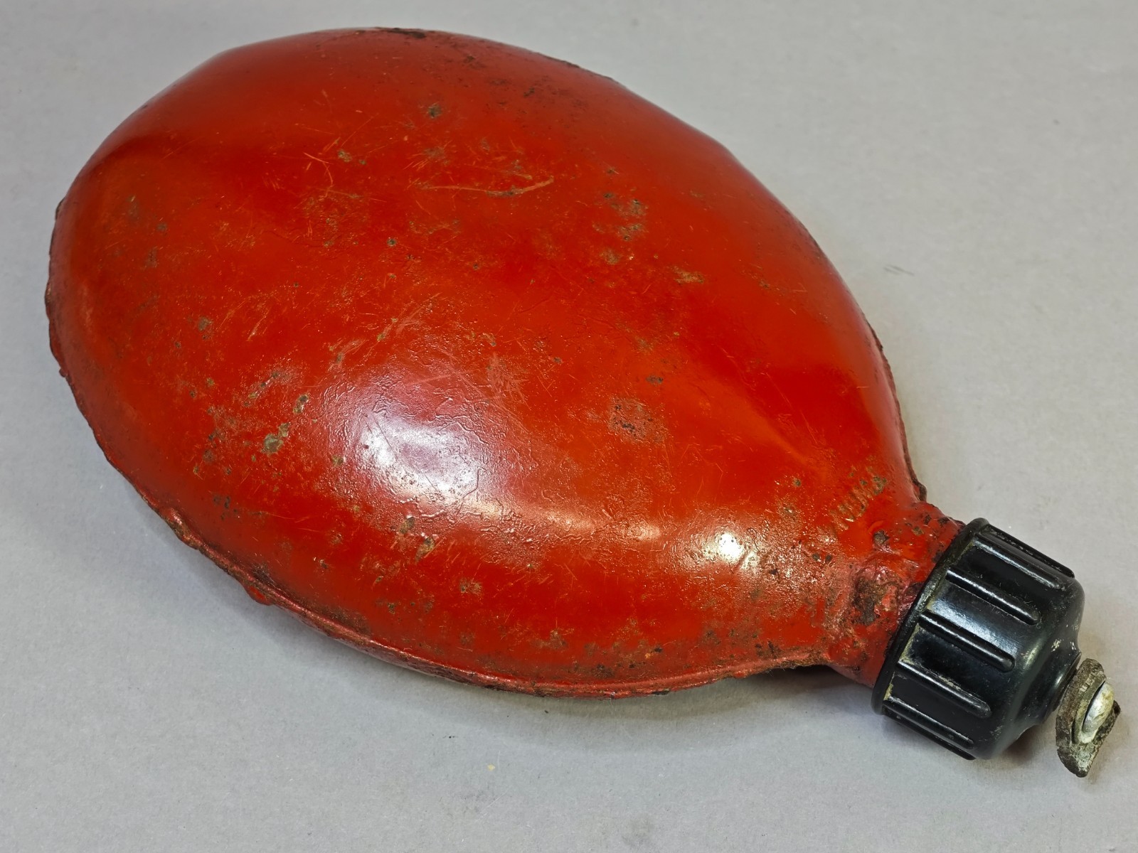ORIGINAL WWII German Wehrmacht Late War Steel Flask Water Bottle with marking