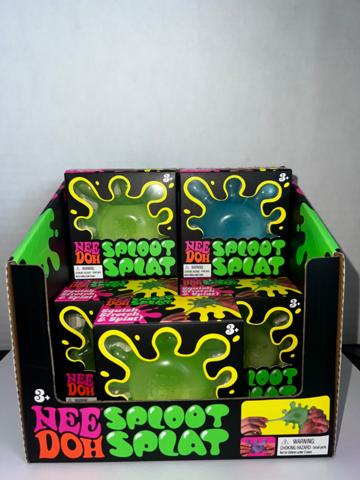 Nee Doh Sploot Splat Squishy Toy New & Sealed - Pink, Blue, & Green