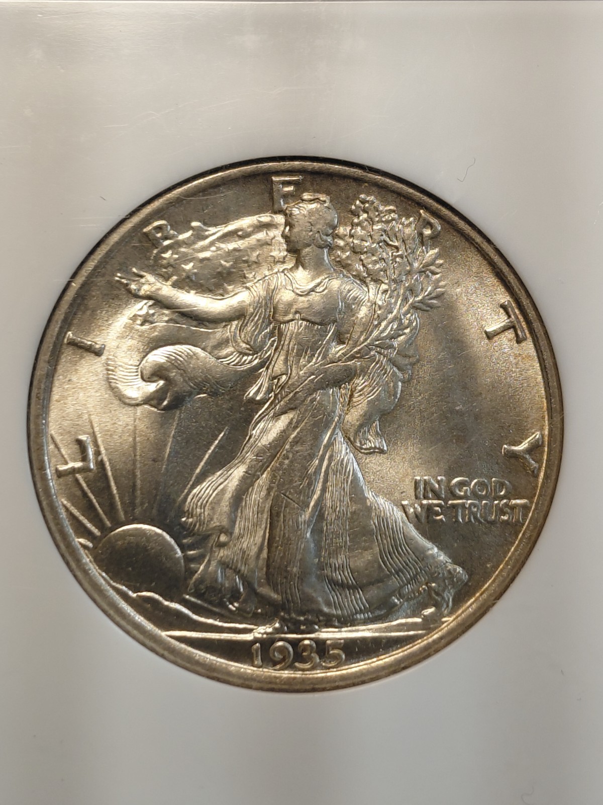 1935 walking Liberty Half Dollar Choice Bu