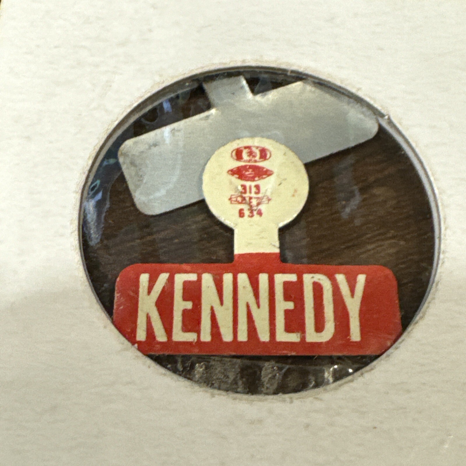 Set of 2 John F Kennedy JFK Presidential Political Bendable Button Pin NOS 1960