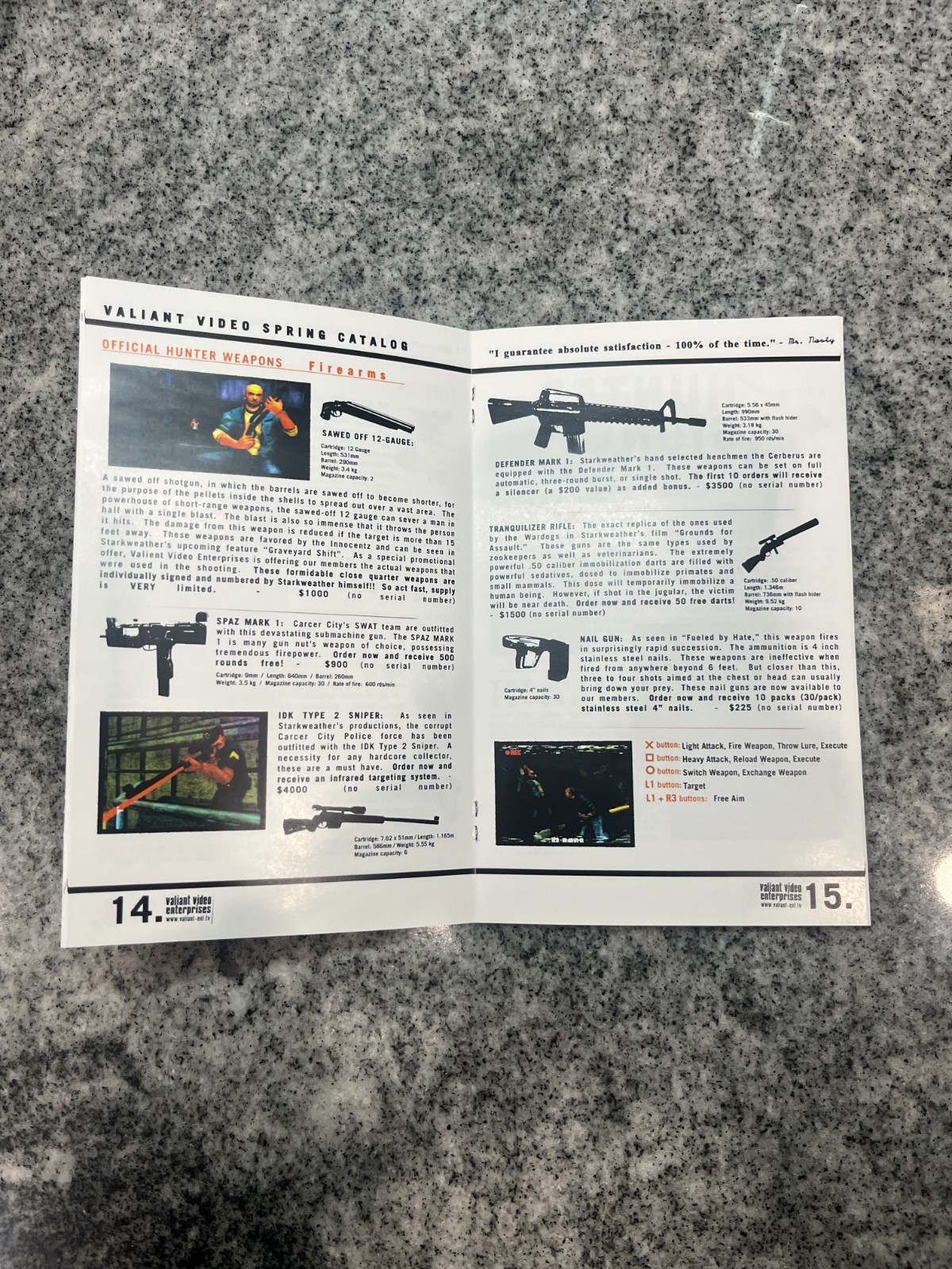 Replacement Manual for Manhunt - Sony PS2 Instruction Booklet
