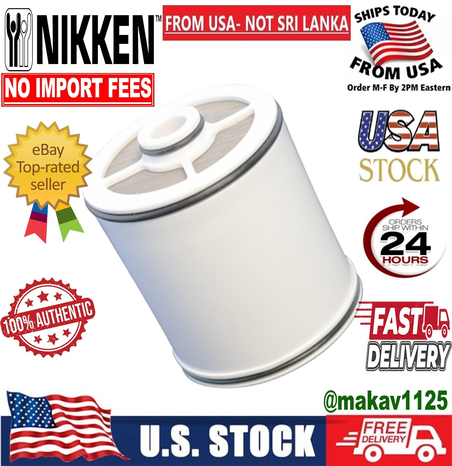 Nikken Pimag MicroJet Wall Mount Shower System Replacement Filter Item #13831 🔥