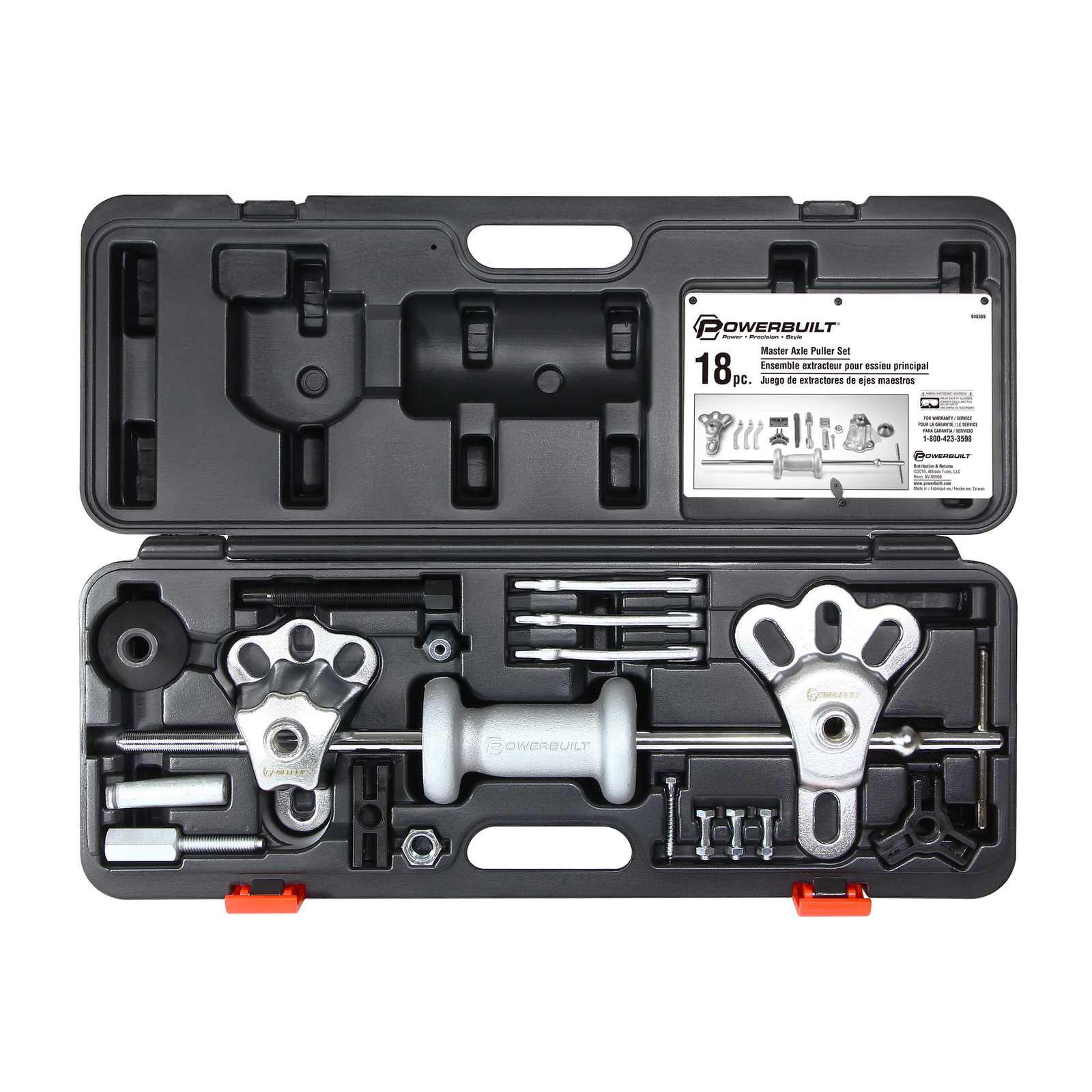 Powerbuilt 18PC MASTER AXLE PULLER SET- KIT71 - 940369