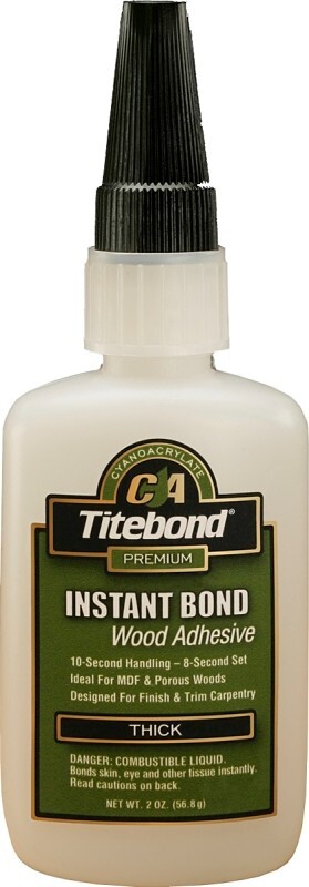 Titebond 6221 Instant Wood Adhesive,Thick, 2 Oz, Clear