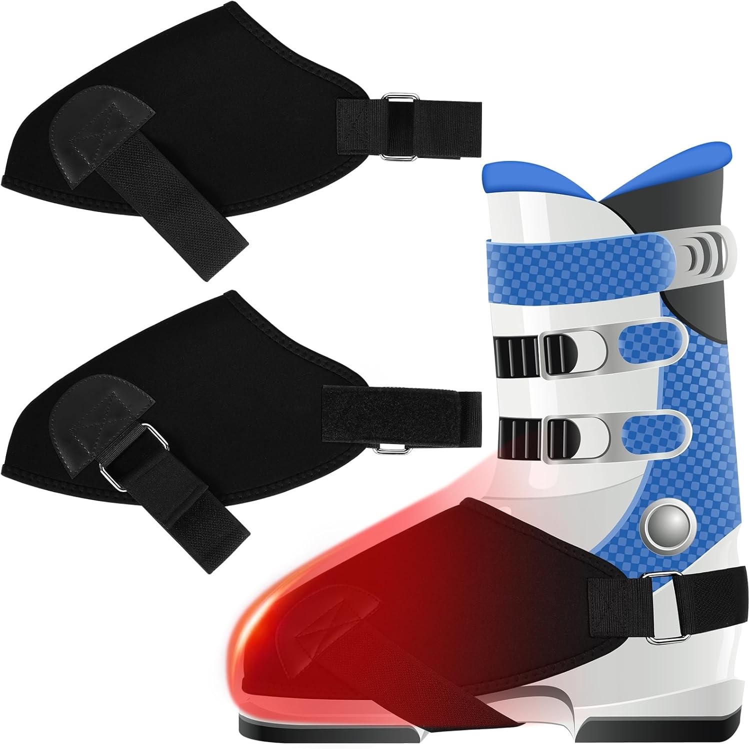 Ski Boot Covers, Ski Boot Covers for Warmth, Ski Boot Warmer 2 Pairs Large