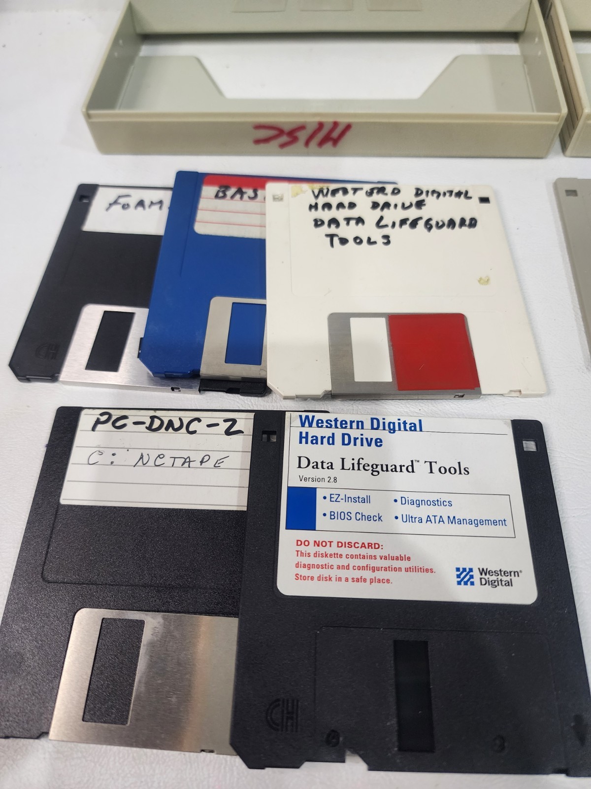 2 Computermate Floppy Disk Cases & 10 Misc 3.5 Floppy Disks