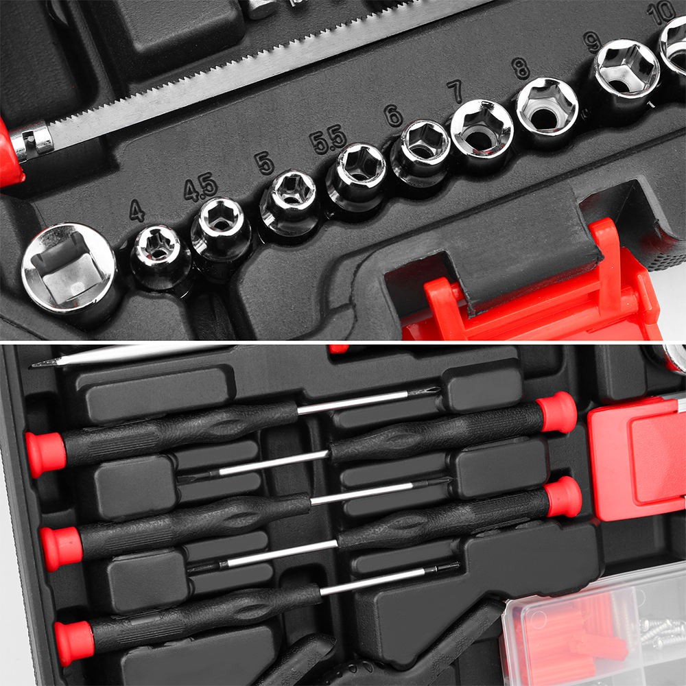 198PCS Tool Set with combination wrench Screwdriver 4 types pliers