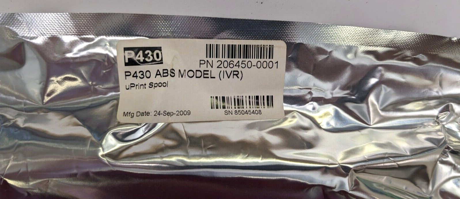 NEW U-Print ABS-P430 206450-0001 3D Printer Cartridge IVORY 30ci (490cc)