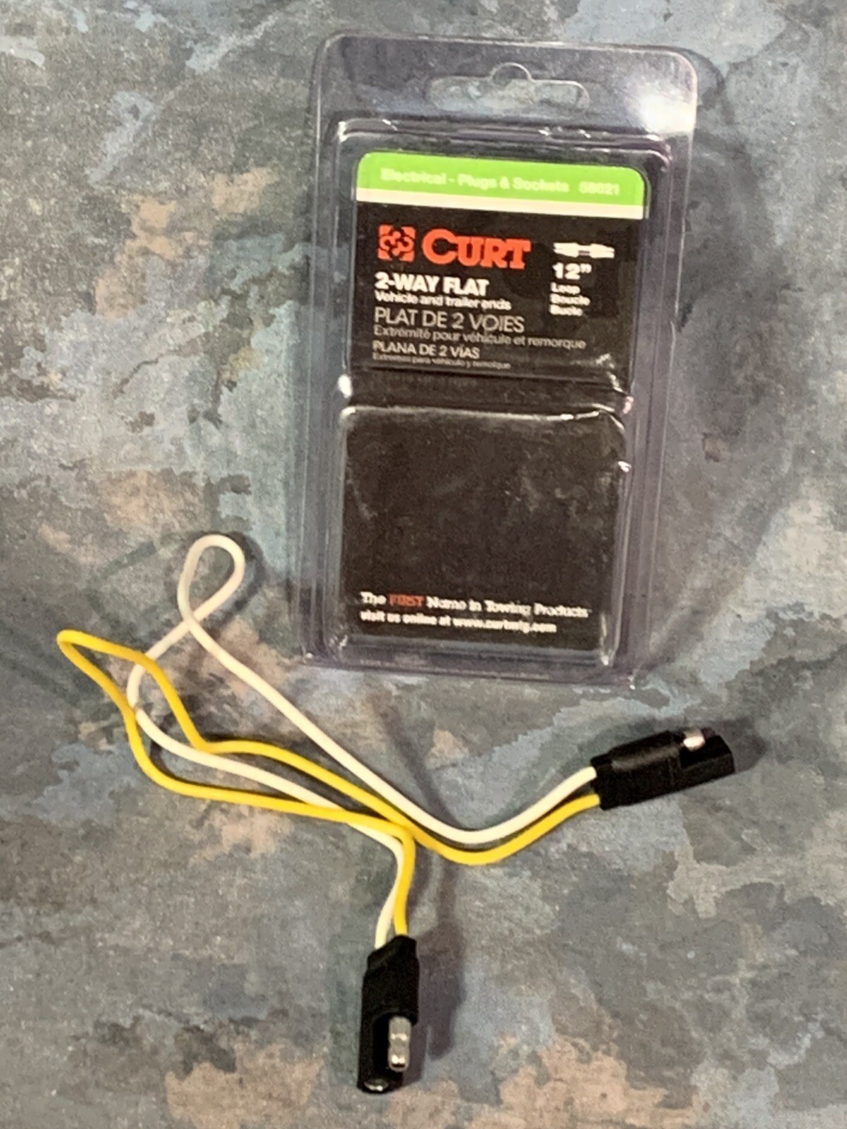 Car Quick-Disconnect/ Connect ~ 2-Pin SAE Wire Harness Plug ~ Curt 58021