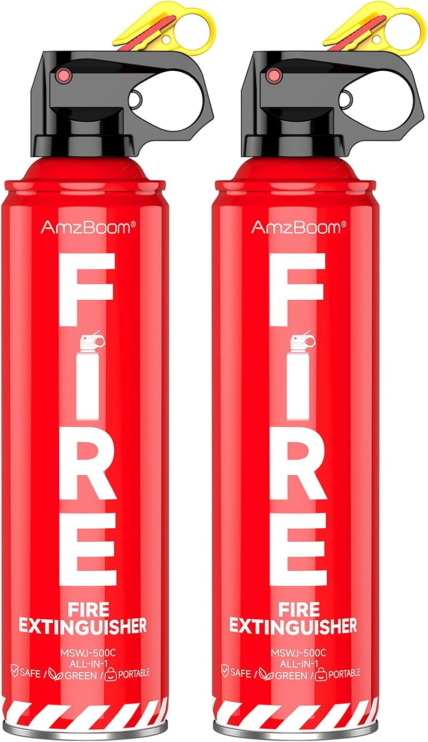 2-Pack Fire Extinguisher Spray with Bracket for Home Kitchen Car BBQ ABC K Class