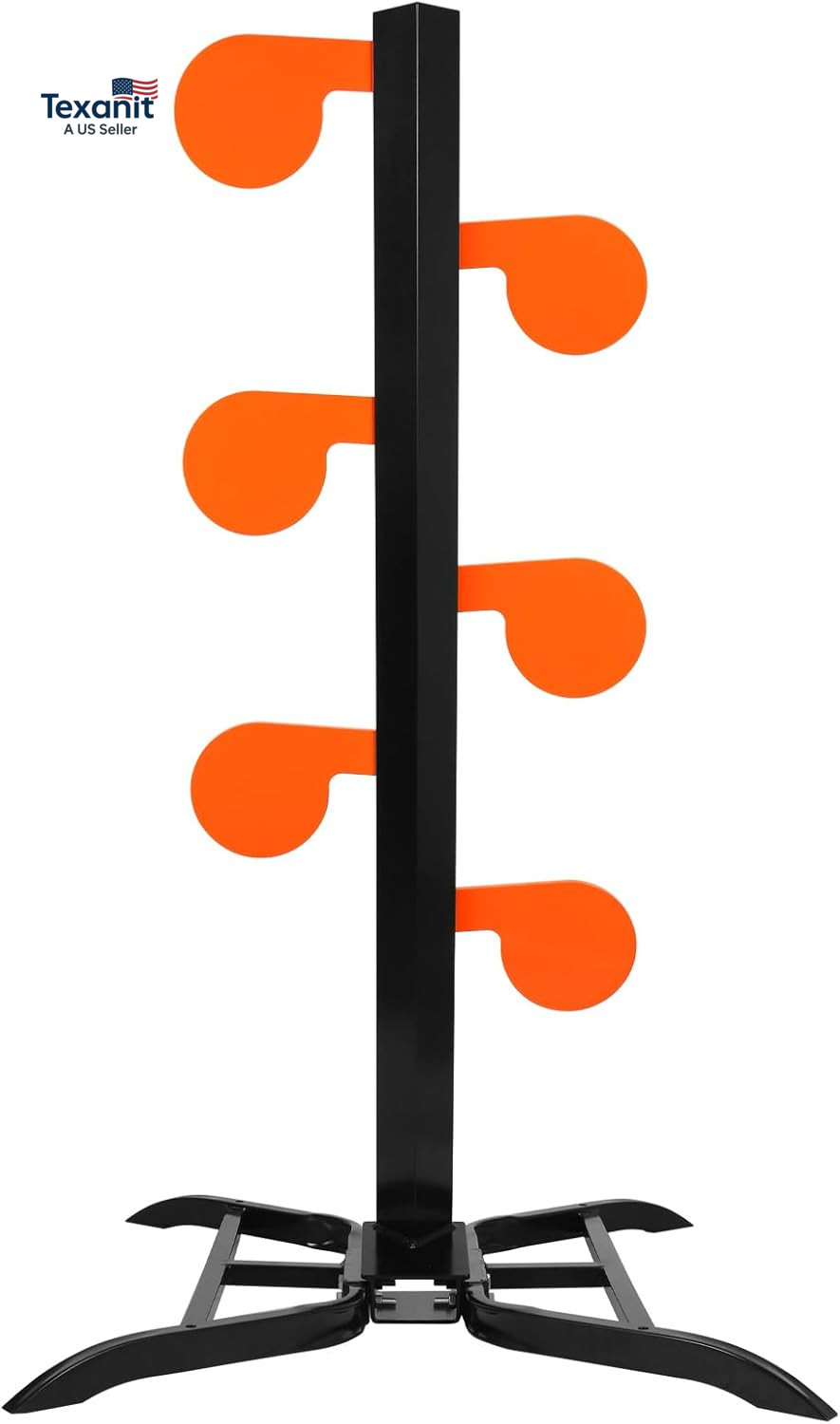 AR500 Dueling Tree Target Kit - Six Steel Paddles 6" X 3/8" Reactive Shooting Ta