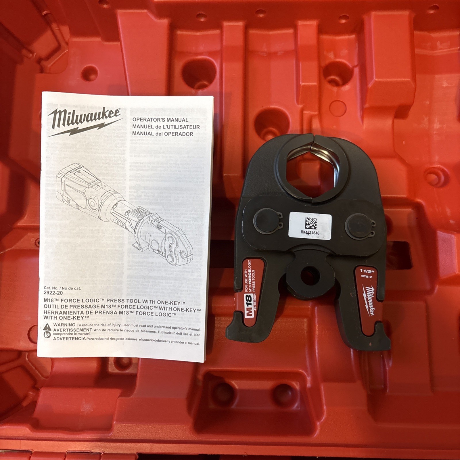 Milwaukee  49-16-2654 1-1/2" Cts-V Press Jaw For M18 Forcelogic Press Tools