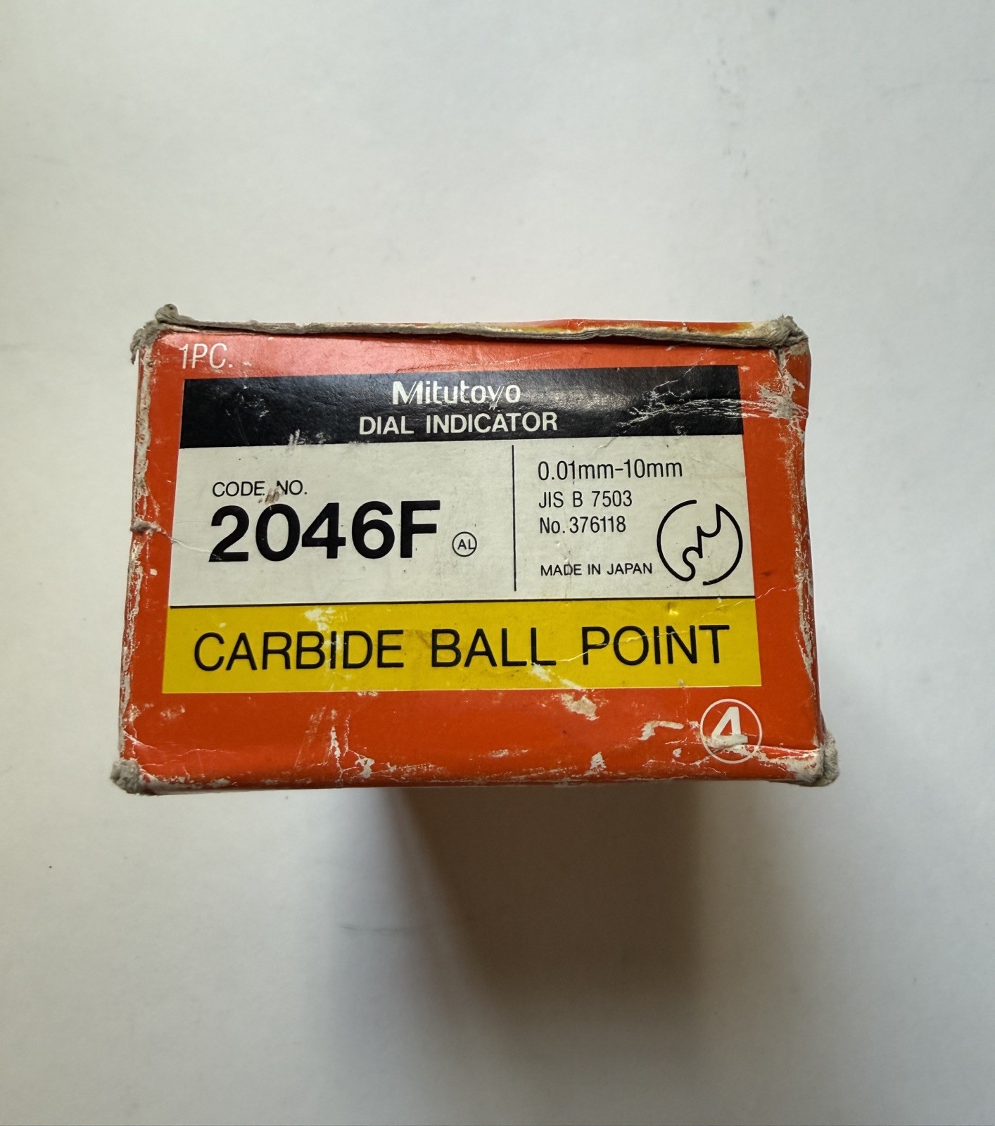 Vintage Mitutoyo Dial indicator Code No 2046F, box, 0.01mm - 10mm. Carbide Ball