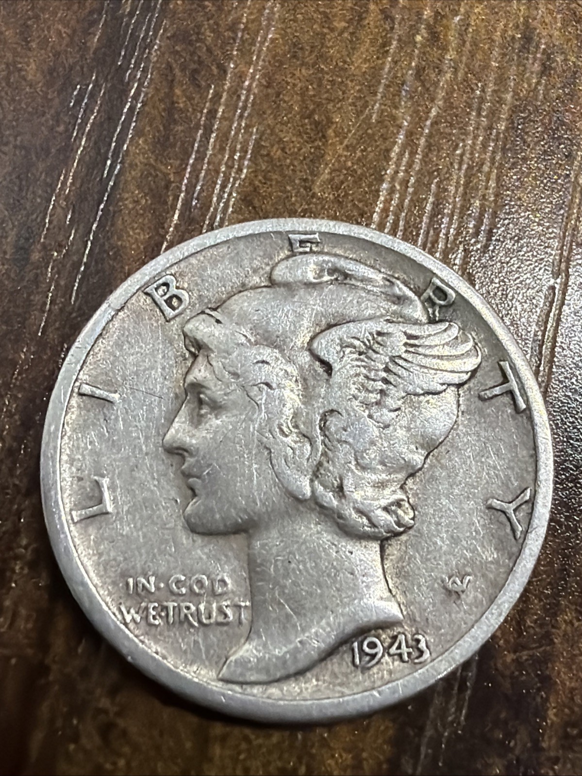 1943-D Mercury Dime - Actual Silver Coin Shown Extra Fine Same Day Shipping Free