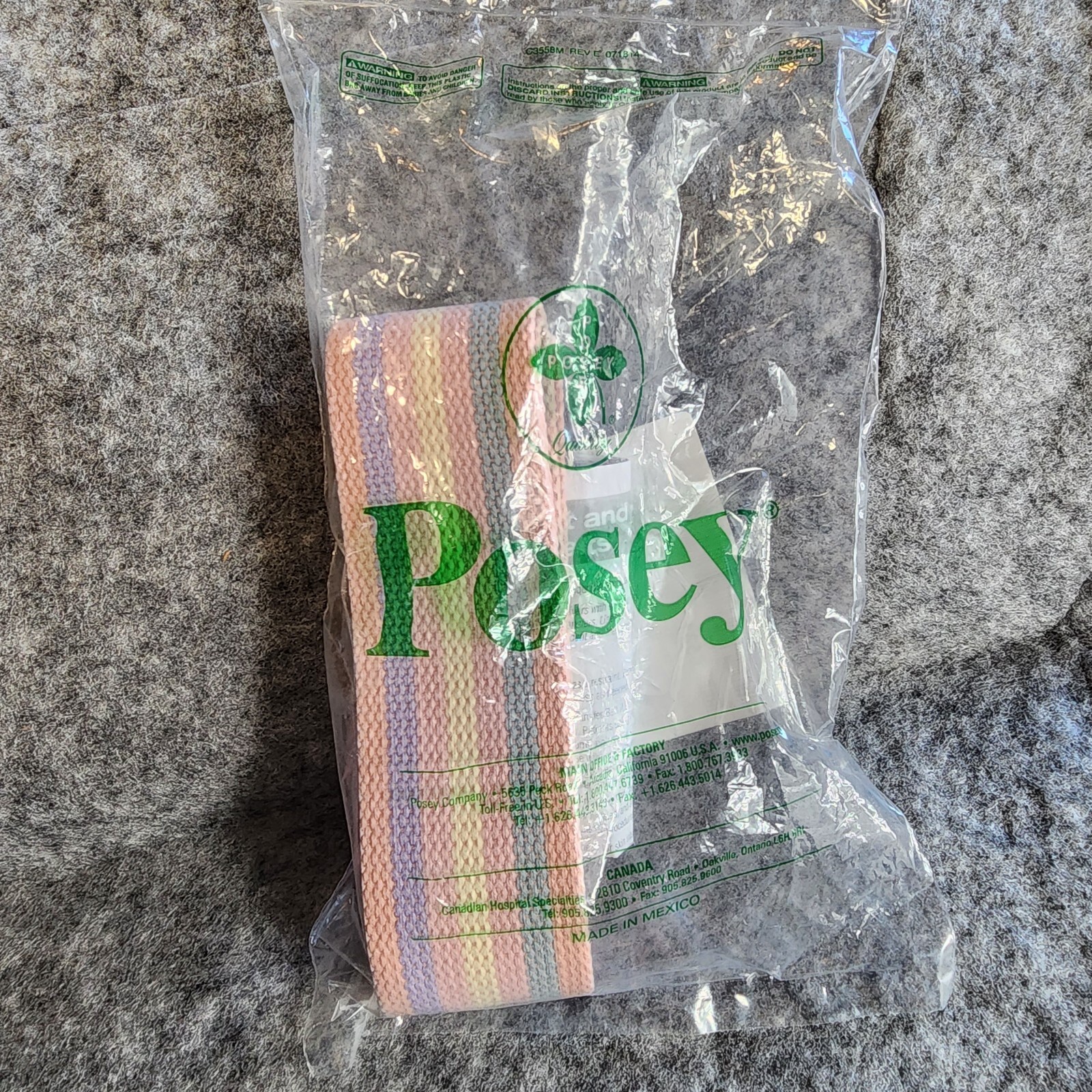 Posey Gait Belt Pastel Cotton Web 54"