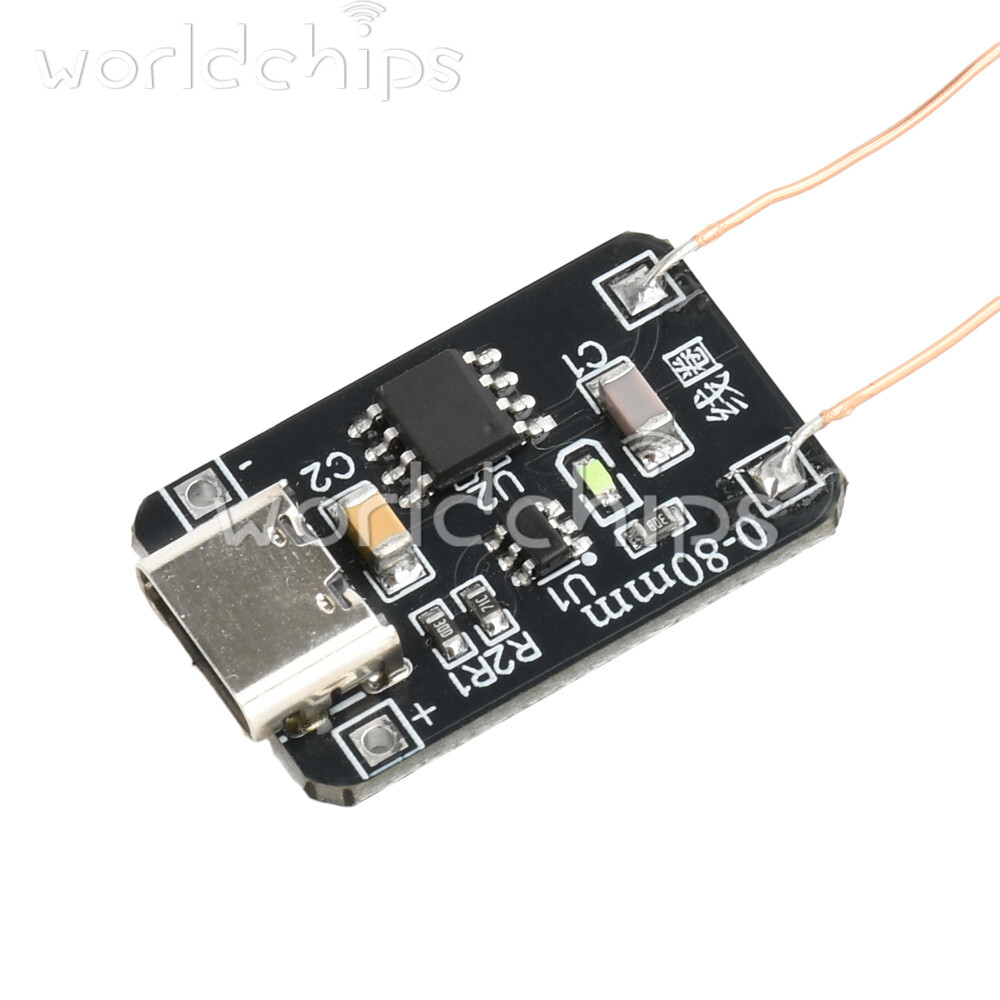 0~80mm Induction Wireless Power Supply Transmitter Coil Module + 5PCS Led Lamp
