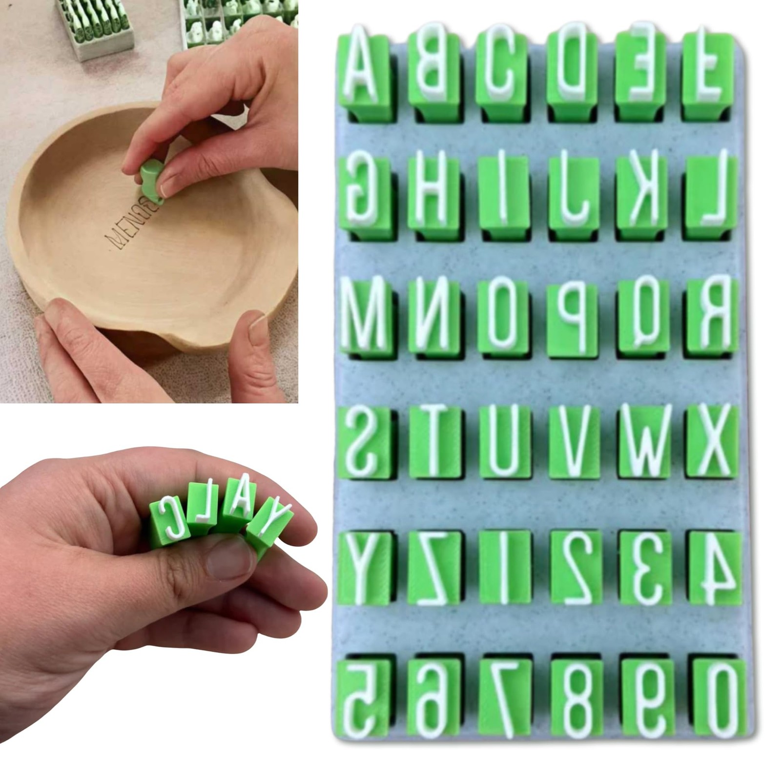 Clay Stamps - Alphabet, Numbers & Symbols DIY Handmade Alphabet Mold Accessories