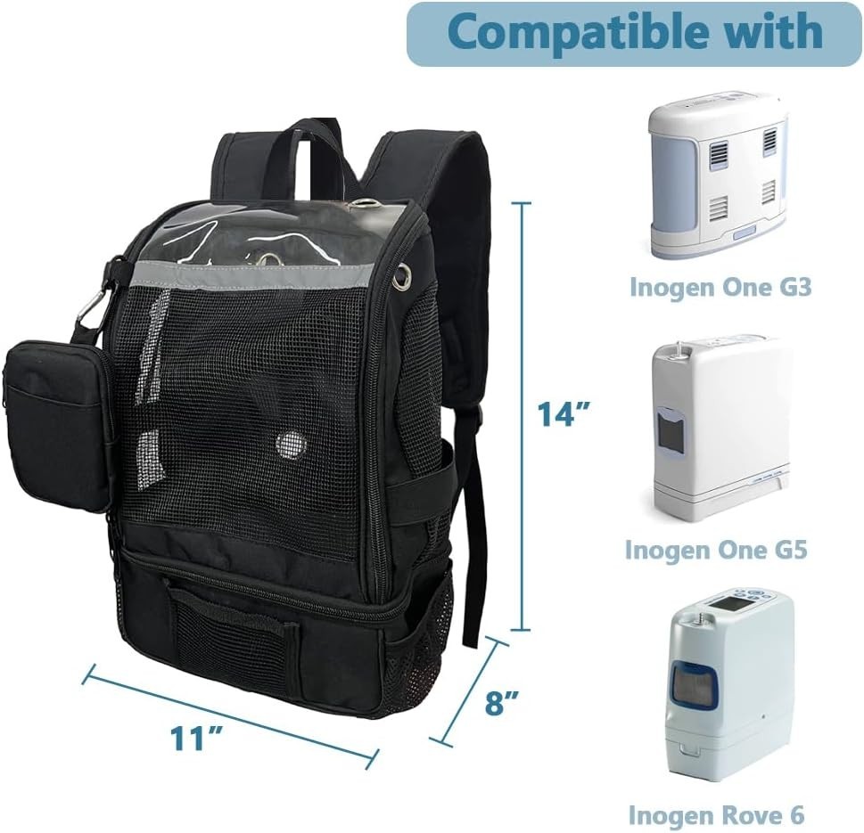 Oxygen Concentrators Backpack - POC Carrying Bag Compatible with Inogen One G...