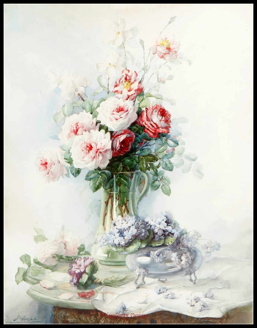 Chart Needlework Crafts DIY - Counted Cross Stitch Patterns - Flowers in Vase 22