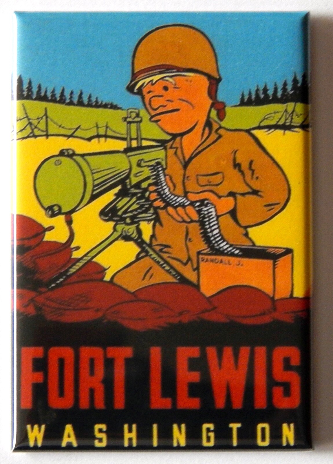 Fort Lewis Washington FRIDGE MAGNET travel souvenir