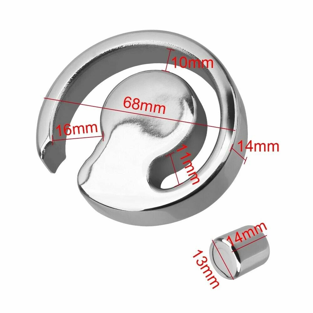 Stainless Steel Males Ball Stretcher Weight U Groove Scrotum Chastity Lock Rings
