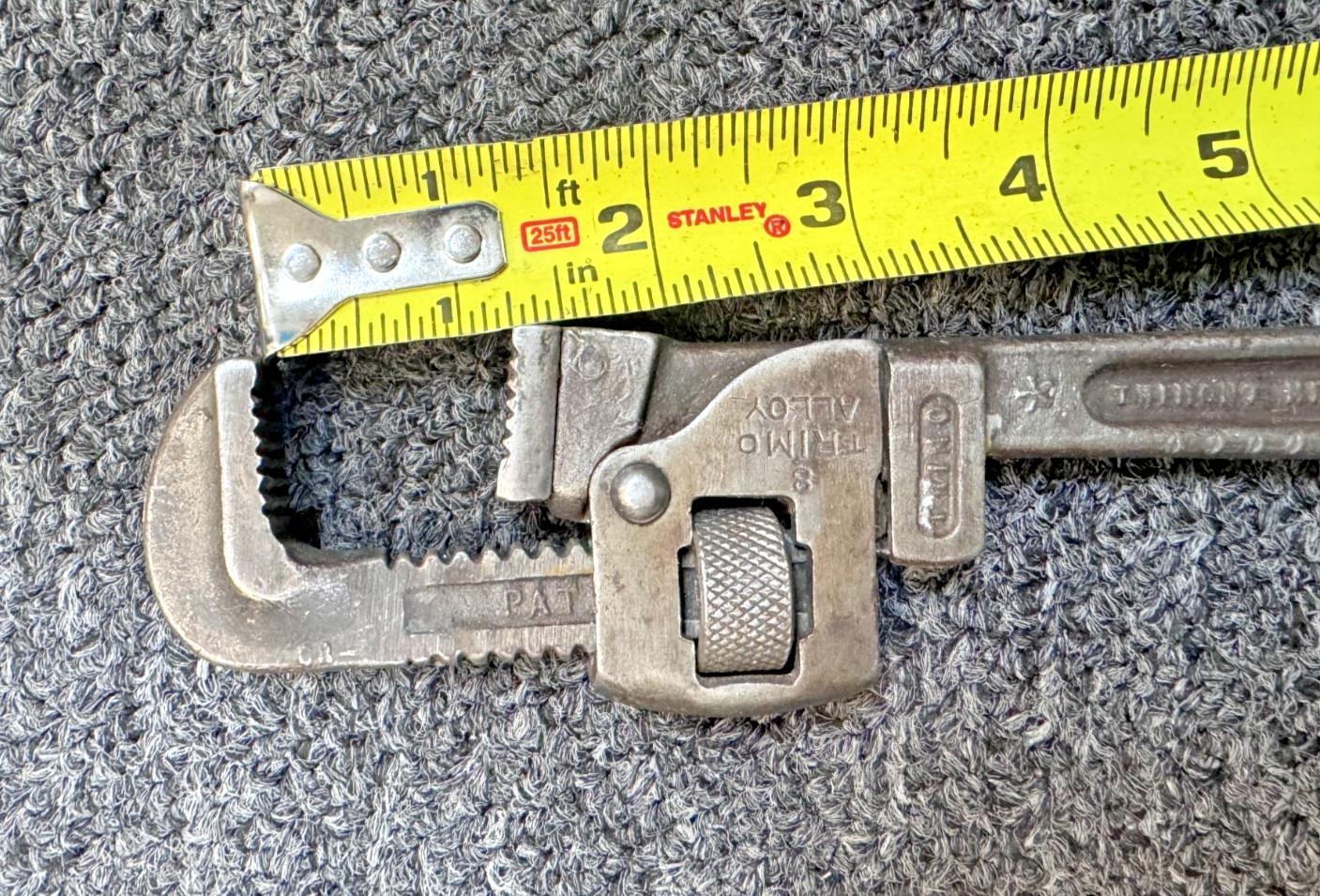 Trimo 8" Pipe Wrench, USA, VINTAGE