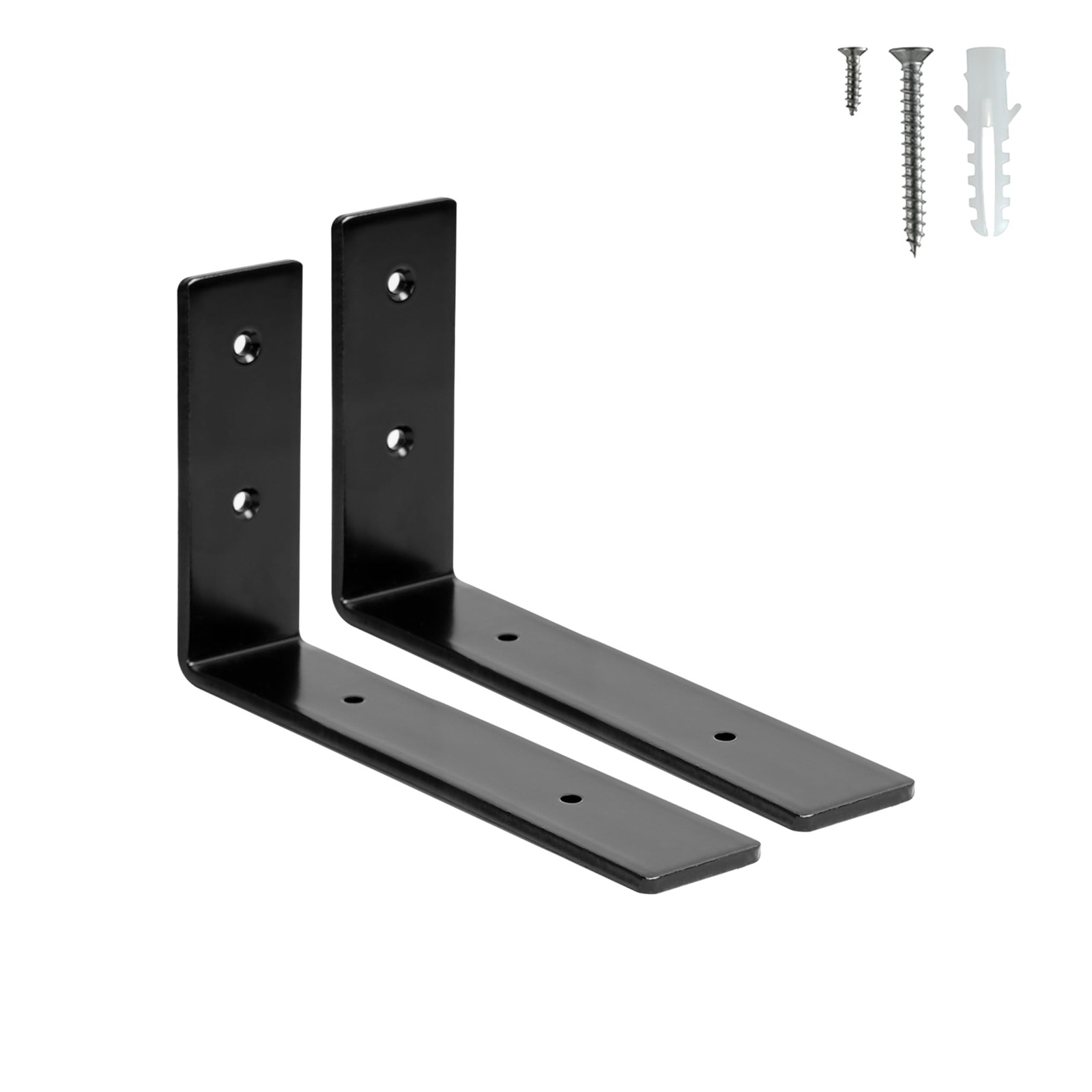 2 Pack Shelf Brackets 6 inch,L Brackets for Shelves