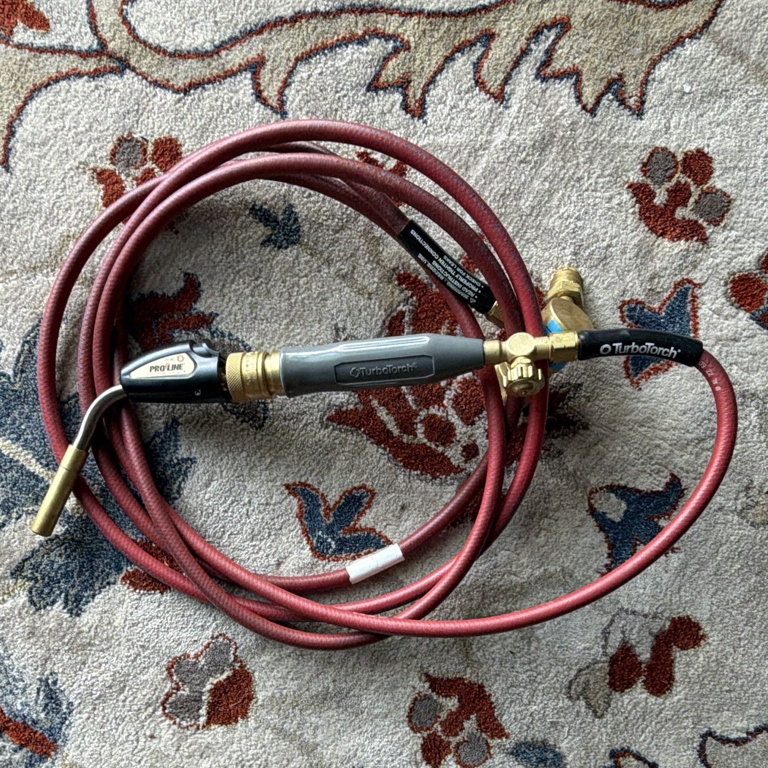 TurboTorch Pro-Line Propane Turbo Torch w/ Hose, Fixed Neck, 0° Rotation