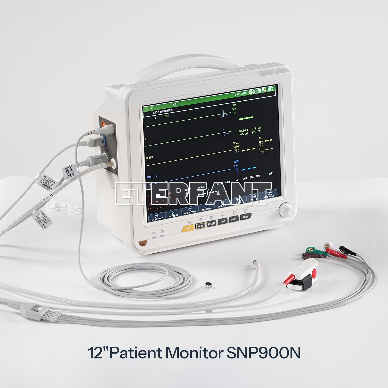 12" Patient Monitor ICU CCU Vital Sign For Hospital ECG SPO2 RESP TEMP PR NIBP