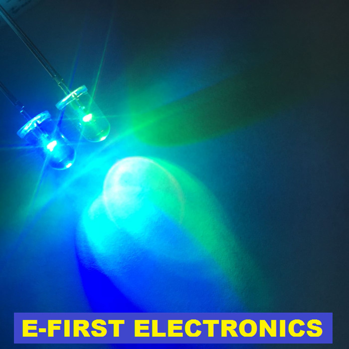 200pcs Water clear LED  Round Top RGB slow /fast flash 3MM/5MM flashing colorful