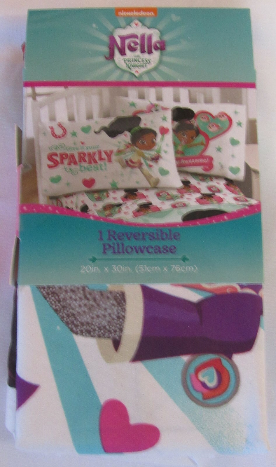 Nickelodeon Nella The Princess Knight reversible pillowcase girls bedding