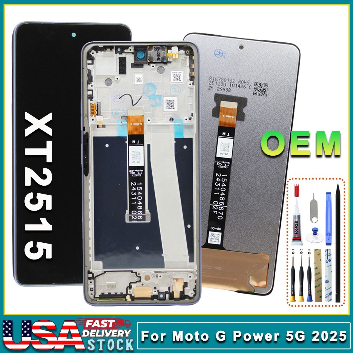 OEM LCD Display Digitizer Touch Screen For Motorola Moto G Power 5G 2025 XT2515
