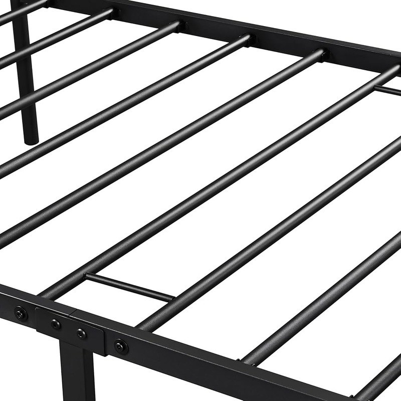 Twin XL Size Metal Platform Bed Frame with Simple Headboard Footboard