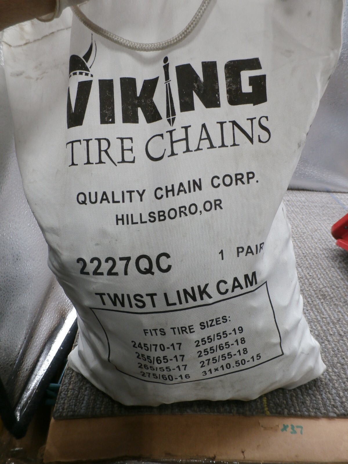 NEW TIRE CHAINS VIKING TWIST LINK CAM #2227QC  1 PAIR LIGHT TRUCK HIGHWAY