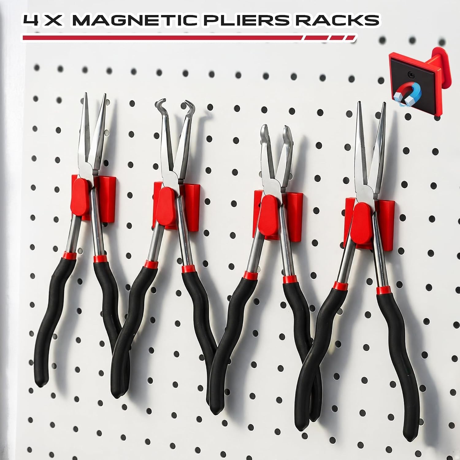 18PCS Magnetic Tool Organizer Set, Includes 8 Screwdriver Holders, 2 Large Wr...