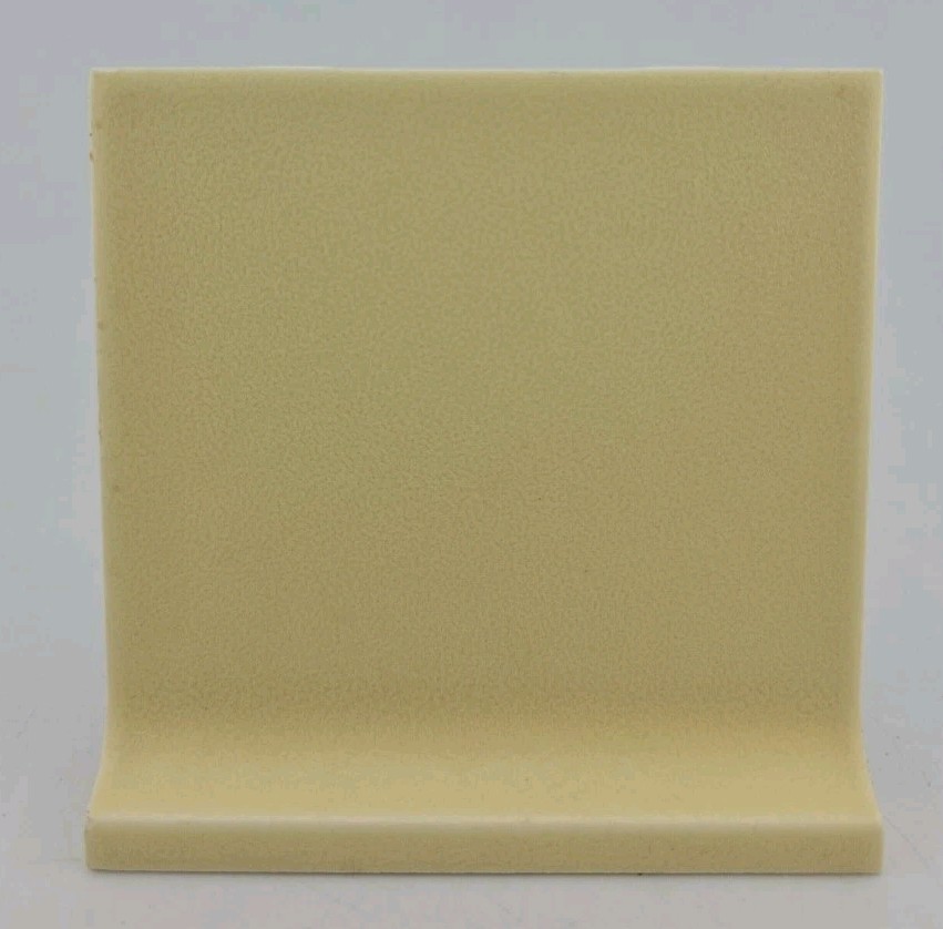 American Olean Vintage Ceramic Tile: Crystalline Yellow Cove Base 4.25" X 4.25"