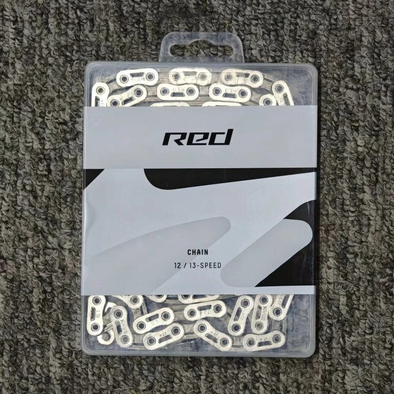 SRAM RED E1 Flattop Road Bike Chain | 126 Links | Chrome-Plated | Hollow Pin 12