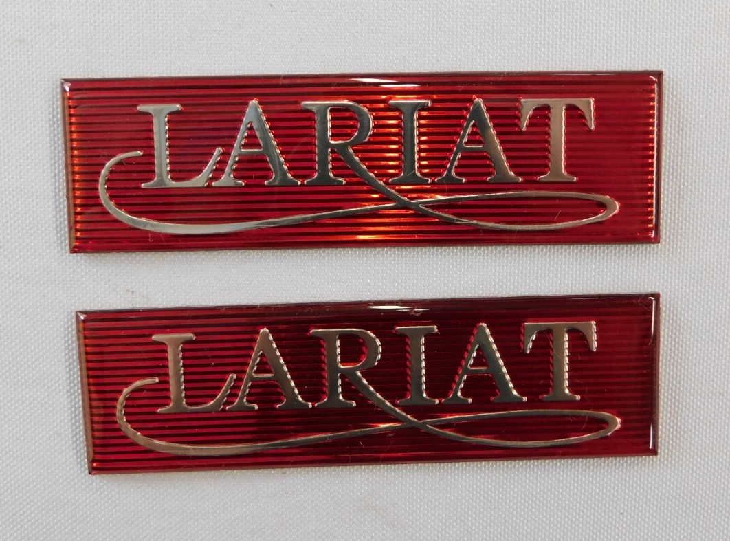 NOS OEM Ford 1978 1986 Truck Lariat Emblem Inserts 1979 1980 1981 1982 1983 1984