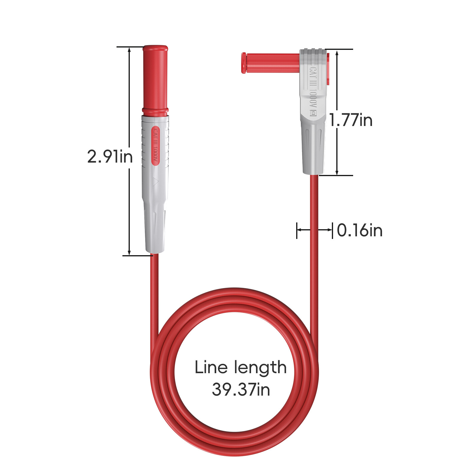 Multimeter Test Lead Kit 4mm Banana Plug with Wire Piercing Puncture Probe