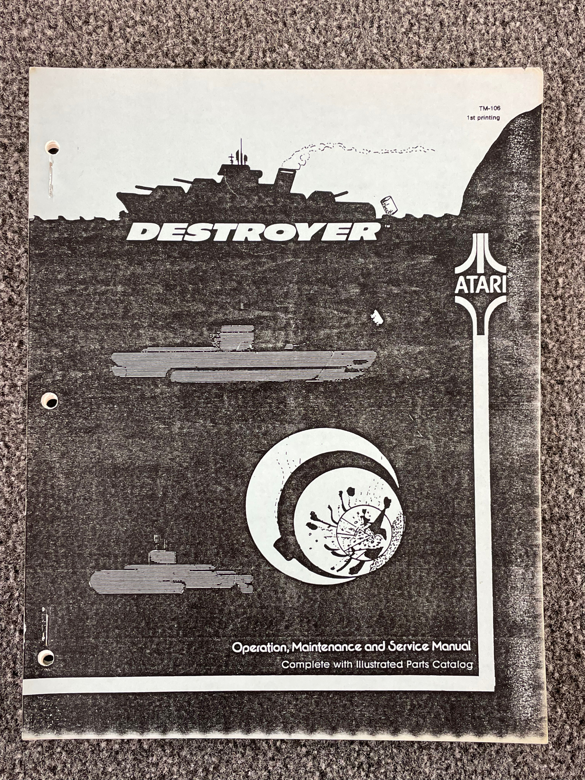 Atari Destroyer Arcade Game Manual Schematics Parts