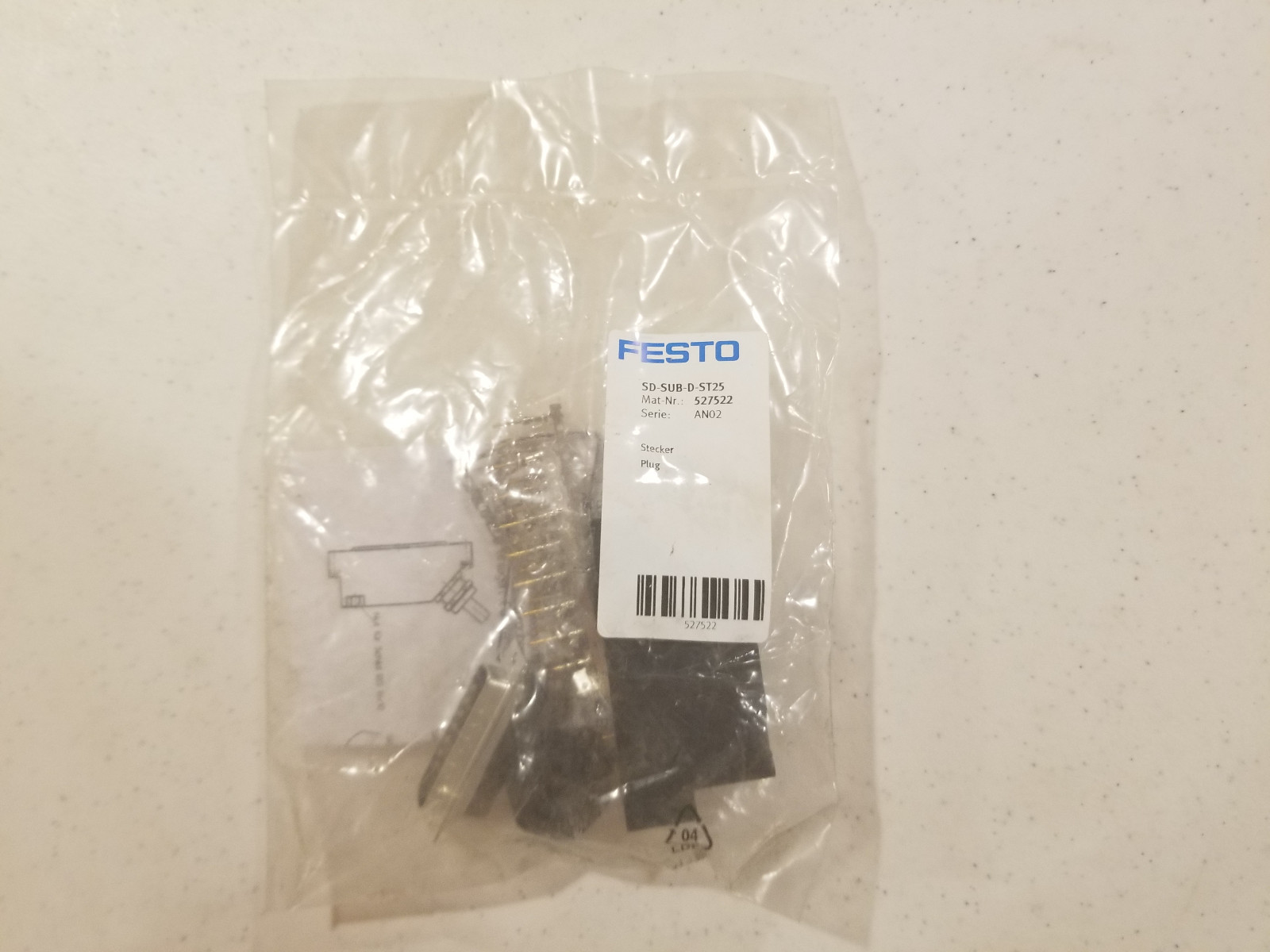 FESTO 527522, SD-SUB-D-ST25 D-Sub 25 Stecker Plug