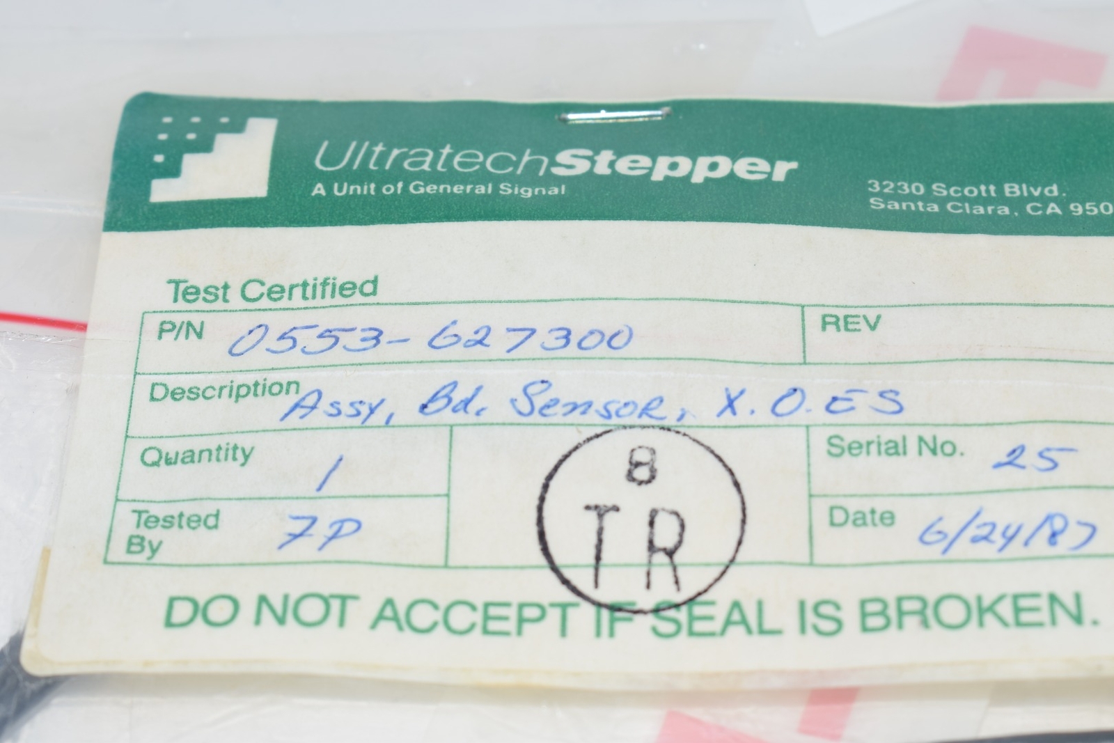 NEW Ultratech Stepper 0553-627300 PCB, SENSOR, X, OPTICAL, ASSY, O.E.S.